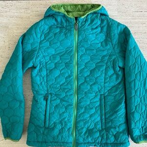 Lands’ End Kids Hooded Puffer Jacket, Size L (14)